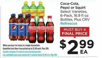 Foods Co Coca-cola Pepsi Or Squirt offer