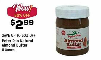 Grocery Outlet Peter Pan Natural Almond Butter offer