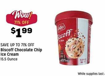 Grocery Outlet Biscoff Chocolate Chip Ice Cream offer