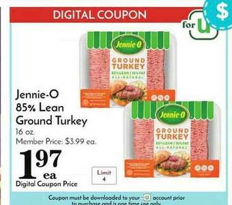 Pavilions Jennie O 85% Lean Ground Turkey offer