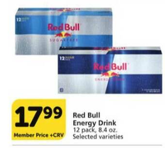 Vons Red Bull Energy Drink offer