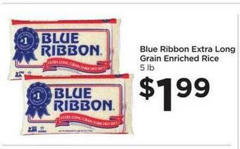 Food 4 Less Blue Ribbon Extra Long Grain Enriched Rice offer