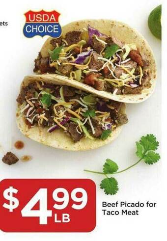 Food 4 Less Beef Picado For Taco Meat offer