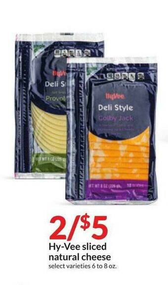 Hy-Vee Hy-Vee Sliced Natural Cheese offer