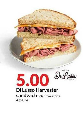 Hy-Vee Di Lusso Harvester Sandwich offer