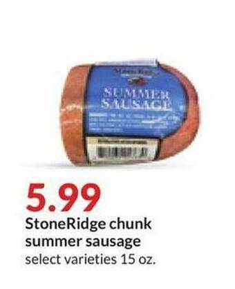 Hy-Vee StoneRidge Chunk Summer Sausage offer