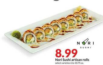 Hy-Vee Nori Sushi Artisan Rolls offer