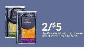 Hy-Vee Hy-Vee Sliced Natural Cheese offer
