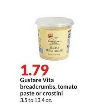 Hy-Vee Gustare Vita Breadcrumbs, Tomato Paste Or Crostini offer