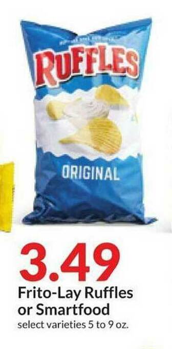 Hy-Vee Frito-Lay Ruffles Or Smartfood offer