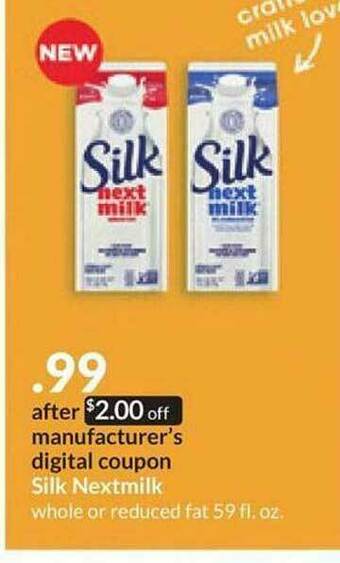 Hy-Vee Silk Nextmilk offer