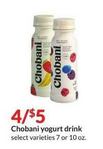 Hy-Vee Chobani Yogurt Drink offer