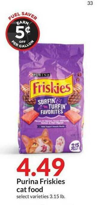 Hy-Vee Purina Friskies Cat Food offer
