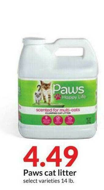 Hy-Vee Paws Cat Litter offer