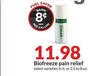 Hy-Vee Biofreeze Pain Relief offer