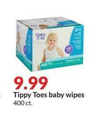 Hy-Vee Tippy Toes Baby Wipes offer