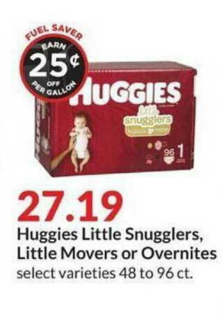 Hy-Vee Huggies Little Snugglers, Little Movers Or Overnites offer