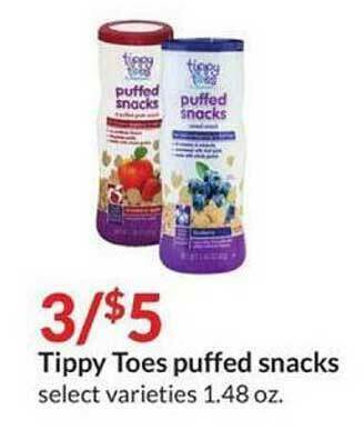 Hy-Vee Tippy Toes Puffed Snacks offer
