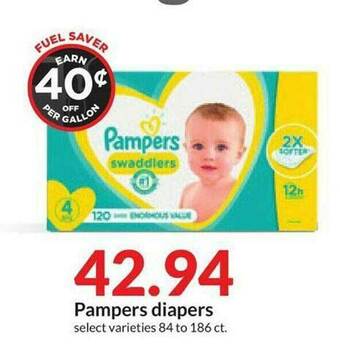 Hy-Vee Pampers Diapers offer
