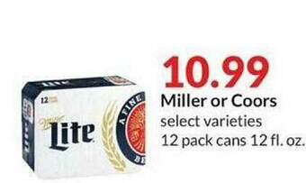 Hy-Vee Miller Or Coors offer