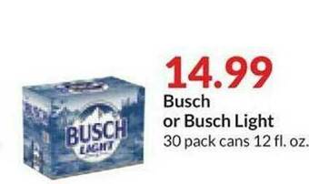 Hy-Vee Busch Or Busch Light offer
