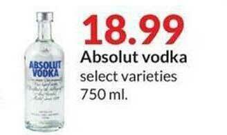 Hy-Vee Absolut Vodka offer