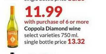 Hy-Vee Coppola Diamond Wine offer