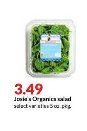 Hy-Vee Josie's Organics Salad offer