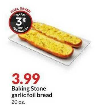 Hy-Vee Baking Stone Garlic Foil Bread offer