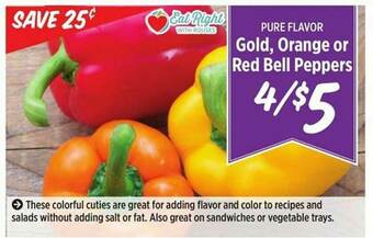 Rouses Gold Orange Or Red Bell Peppers offer