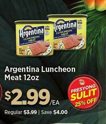 Island Pacific Market Argentina Luncheon Meat offer