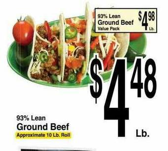 Super Saver 93% Lean Ground Beef offer