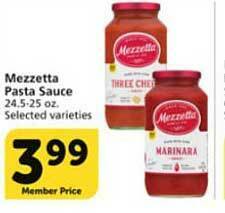 Vons Mezzetta Pasta Sauce offer
