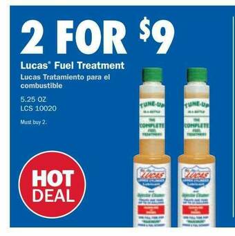 Carquest Lucas Fuel Treatment offer