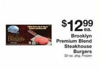 Fairway Store Market Brooklyn Premium Blend Steakhouse Burgers offer