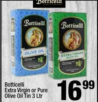 Super King Markets Botticelli Extra Virgin Or Pure Olive Oil Tin offer