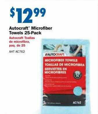 Carquest Autocraft Microfiber Towels 25-pack offer