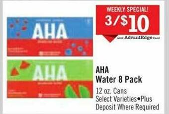 Price Chopper Aha Water 8 Pack offer
