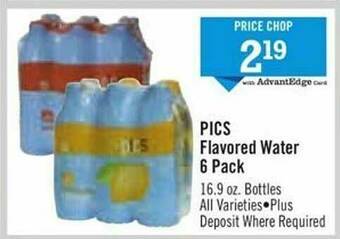 Price Chopper Pics Flavored Water 6 Pack offer