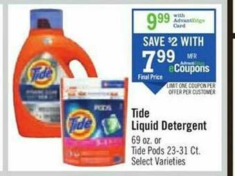 Price Chopper Tide Liquid Detergent offer