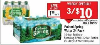 Price Chopper Poland Spring Water 24 Pack offer
