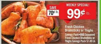 Price Chopper Fresh Chicken Drumsticks Or Thighs offer