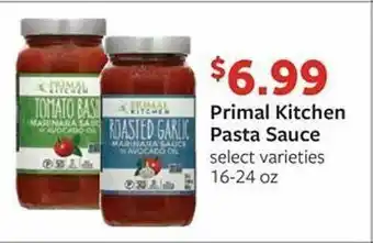 Fareway Primal Kitchen Pasta Sauce Select Varieties offer