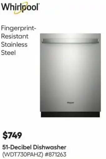Lowe's 51-Decibel Dishwasher WDT730PAHZ offer