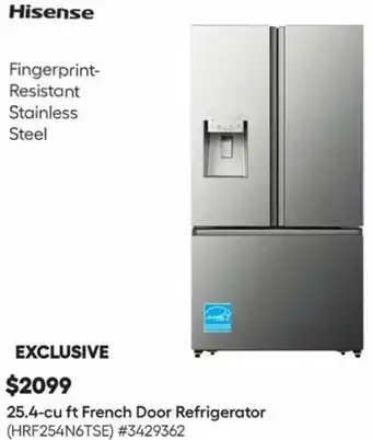 Lowe's 25.4-Cu Ft French Door Refrigerator HRF254N6TSE offer