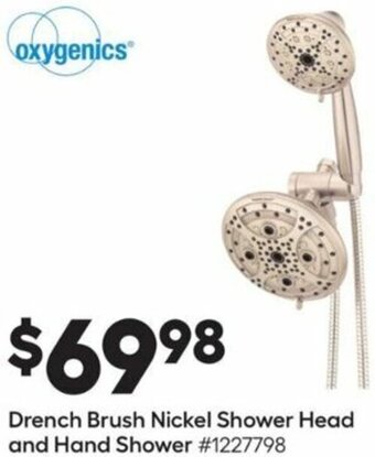 Lowe's Drench Brush Nickel Shower Head And Hand Shower offer