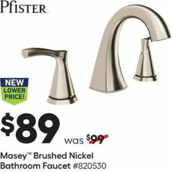 Lowe's Masey Brushed Nickel Bathroom Faucet offer