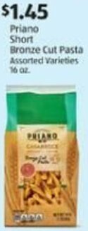 Aldi Priano Short Bronze Cut Pasta offer