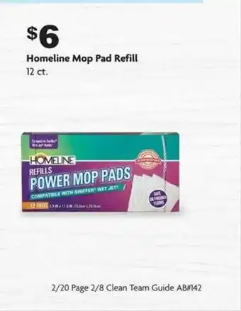 Family Dollar Homeline Mop Pad Refill offer