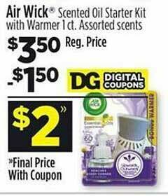 Dollar General Air Wick Scented Oil Starter Kit With Warmer offer
